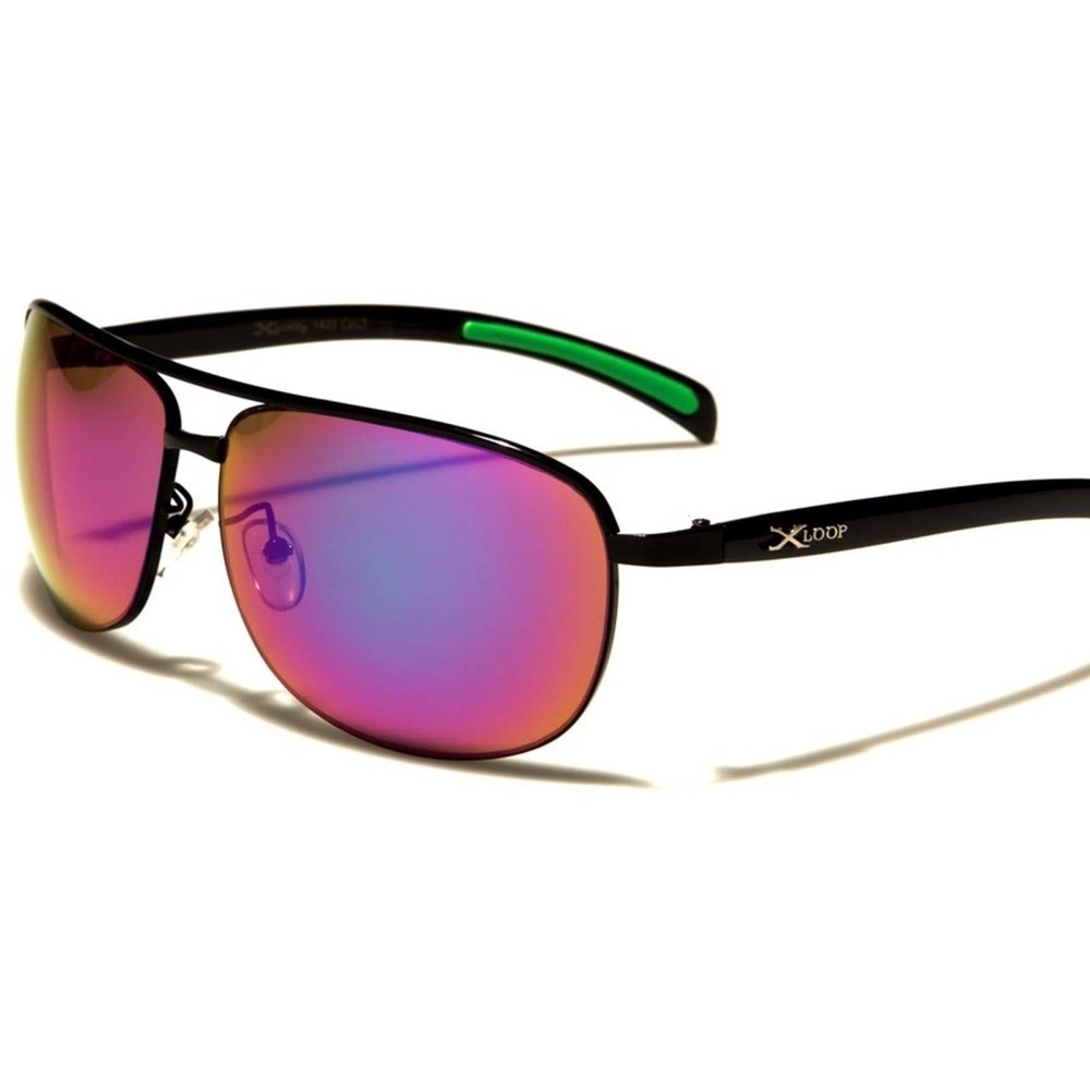 Designer Modern Stylish Elegant Upscale Mirrored Lens Mens Rectangle Sunglasses