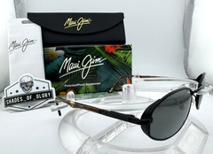 MAUI JIM MONARCH MJ156-2M MATTE BLACK TORTOISE NEUTRAL GREY POLARIZED SUNGLASSES