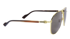 Gucci GG1220S-002 Men’s Gold & Brown / Brown Lens Sunglasses