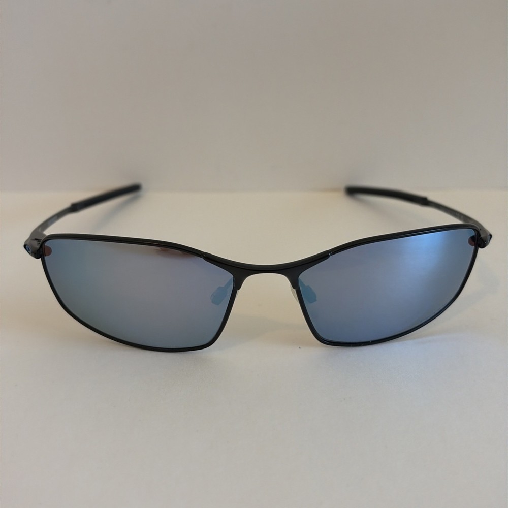Oakley Whisker Polarized Sunglasses OO4141-1160 Satin Black/Prizm Deep Water EUC