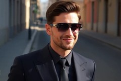 Designer Men Sunglasses Fashion Square Gold Hip Hop Model new Style 2023 Shades