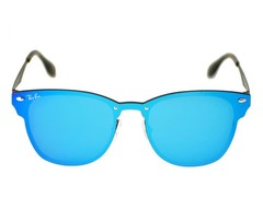 Ray-Ban RB3576N Blaze Clubmaster Black Frame Violet Blue Lenses 47mm Unisex