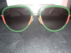GUCCI AVIATOR Sunglasses WEB Stripe Frame GG0062 Gold/Web Design 57 mm, Italy