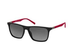 Timberland TB9198 02D Matte Black & Red Polarized Plastic Sunglasses 58-16-150