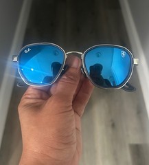 NEW Ray-Ban Scuderia Ferrari Metal RB3674-M 3674 Blue Flash Size 51/21