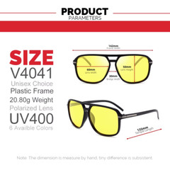 Men Photochromic Night Vision Sunglasses Color Change Transition 2025 Yellow Big