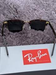 New Ray-Ban Clubmaster RB3016 Tortoise /G-15 Green Large 55mm Sunglasses