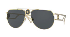 VERSACE VE2225 100287 Gold Grey 60 mm Men’s Sunglasses