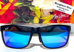 UK Maui Jim RED SANDS Matte Black POLARIZED Hawaii Blue Lens Sunglass B432-2M