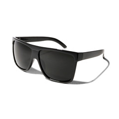 Oversized Basic Flat Top Super Dark Privacy Headache Migraine Black Sunglasses