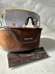 TOM FORD PAVLOS-02 TF980 30A Gold Black Mask Sunglasses Authentic 980 FT0980