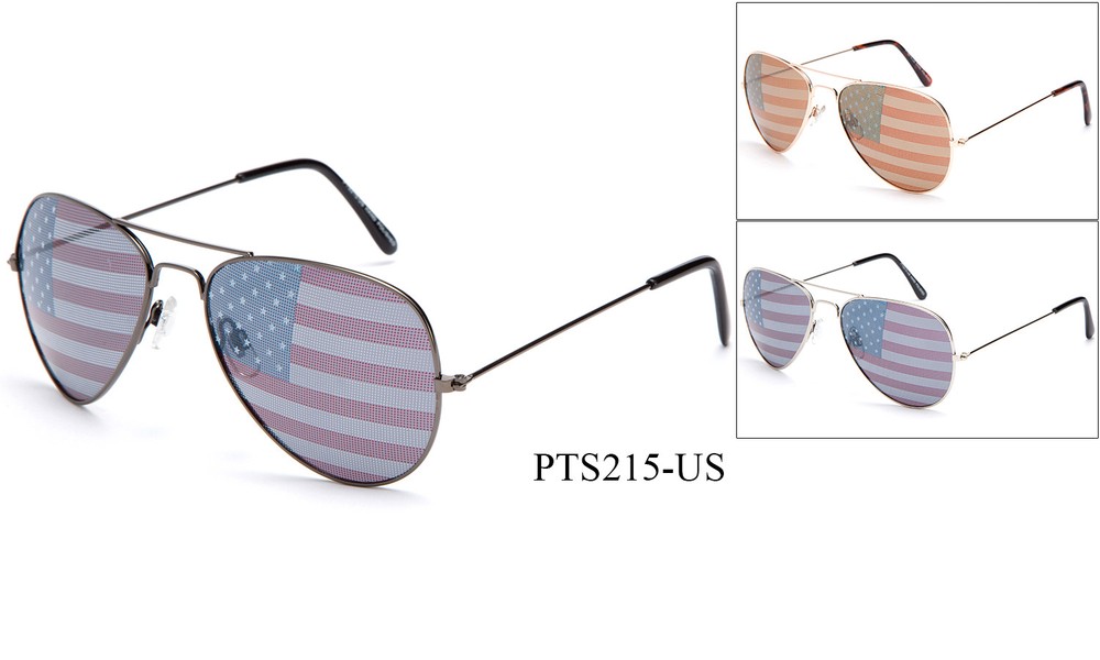 Aviator USA Flag Sunglasses American Patriotic United States Stars Stripes New