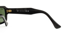Ray-Ban Lukas Sunglasses RB 4454 6677/31 Polished Black Green Glass 56mm w/case