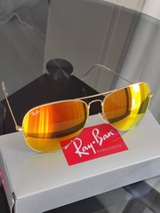 RAY-BAN RB3026, aviator sunglasses , Gold Frame/Large 62mm Orange Lens