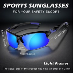 4 PACK Polarized Sport Sunglasses for Women&Men UV Protection,Lightweight Run…