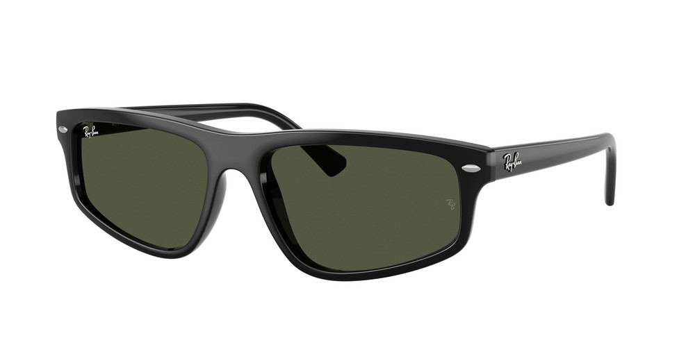 Ray-Ban RB2225 Polished Black/Green 59 mm Sunglasses RB2225 901/31 59-18