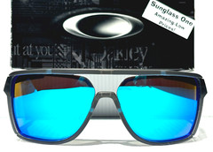 NEW Oakley CASTEL Matte Smoke Grey POLARIZED GALAXY Blue Lens Sunglass 9147