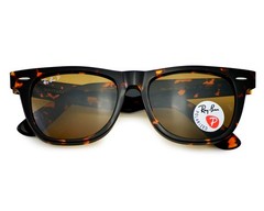 Ray-Ban RB2140 Original Wayfarer Tortoise Frame Polarized Brown Lens 54mm Unisex