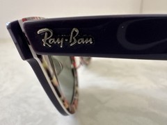 Ray Ban Wayfarer Sunglasses RB 2140 1020 Purple Floral Prints Pattern