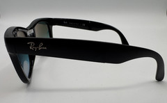 Ray-Ban 4105 Folding Wayfarer Sunglasses Matte Black Orange-Red Mirror Lens 50mm