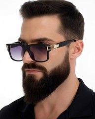 Fashion Men Sunglasses Designer New Style Classic Model Gold Metal Bar Retro NEW