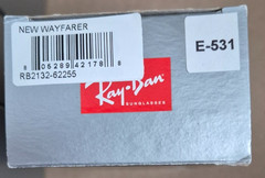 Ray Ban New Wayfarer (RB2132-622) Black Rubber 55mm/G-15 Green Sunglass