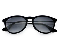 Ray-Ban RB4171 Erika Matte Black Frame Grey Gradient Lens 54mm Women Sunglasses
