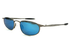 Vintage Oakley Sunglasses Michael Jordan OO A Matte Silver Blue Polarized 46 mm