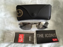 Ray-Ban RB3246 58mm Sunglasses Vintage Y2K Matrix Style Metal Frame