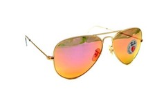Ray-Ban Aviator Flash Matte Gold/Violet Polarized Mirrored 58 mm Sunglasses
