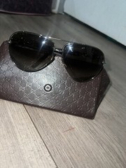 Gucci GG0062S 003 57 Unisex Aviator Sunglasses