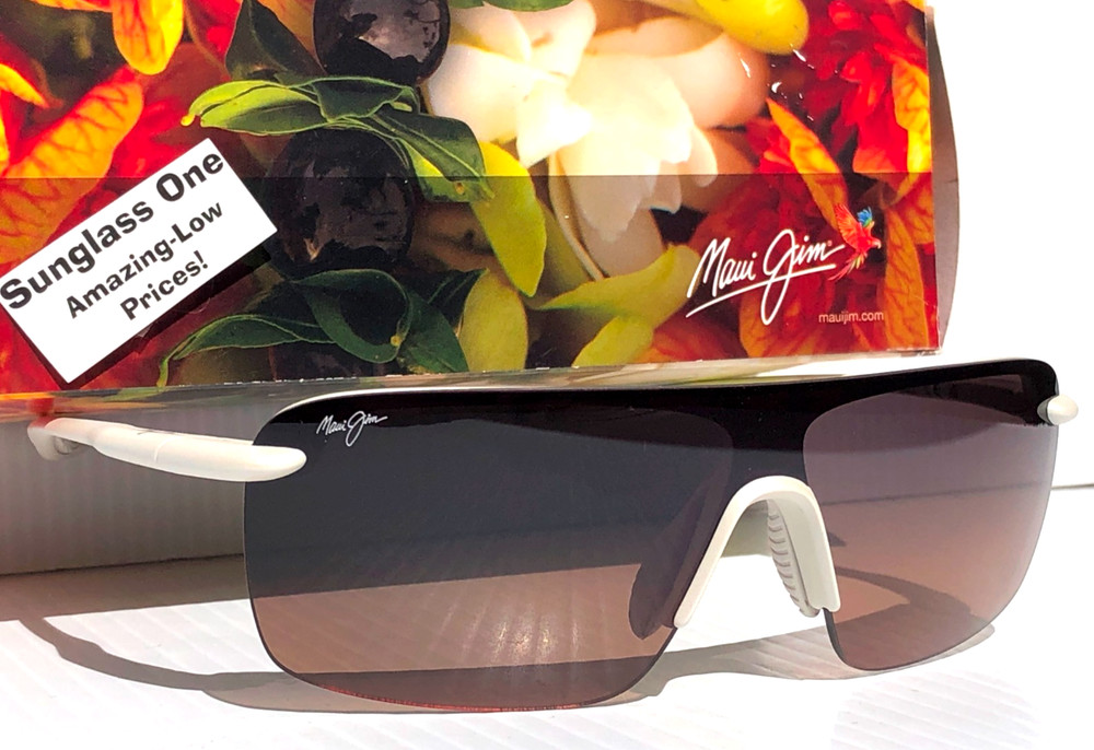 Maui Jim PALULU Metallic Matte Platinum POLARIZED HCL Bronze Sunglass HS680-05