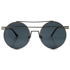 Stylish Elegant Gold Sexy Hot Celebrity Fashion Mens Designer Round Sunglasses