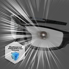 2 Pairs of Birdz Eyewear Swoop Anti-Fog Padded Motorcycle Sunglasses Black Frame
