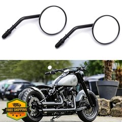 goodfitment Motorcycle Mirror 10mm Black Round Shape