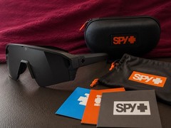 SPY+ Speed Monolith Happy Lens Polarized Sunglasses – Wraparound Black