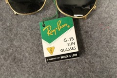 Vintage Ray Ban G-15 Clip On Sunglasses With Case Bausch & Lomb Made In USA