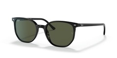 Ray-Ban Unisex Elliott RB2197F Designer Sunglasses Shiny Blk Frame/Green Glasses