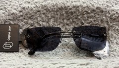 Original Use Mens Gray Satin Gunmetal Rectangle Sunglasses