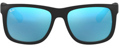 Ray-Ban Justin Color Mix Matte Rubber Black, Blue Mirror Lens RB4165 622/55 55