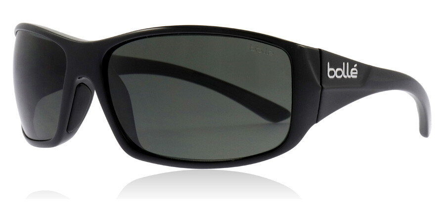 BOLLE KINGSNAKE SPORT WRAP SHINY BLACK POLAR PHOTO TNS GREY SUNGLASSES 11992 NEW