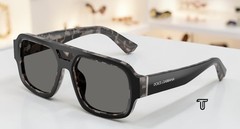 DOLCE & GABBANA DG4516 3403 1 Black On Grey Havana Grey 55 mm Men’s Sunglasses