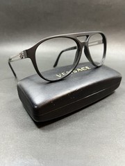 Versace 4312 5141/87 60 15 145 3N Black Frame Silver Temples Gently Pre Owned