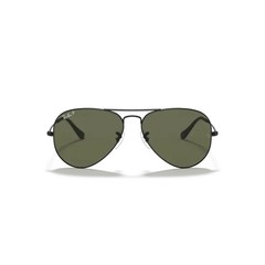 Ray-Ban RB3025 002/58 Polished Black Aviator G-15 Green Polarized 58-14