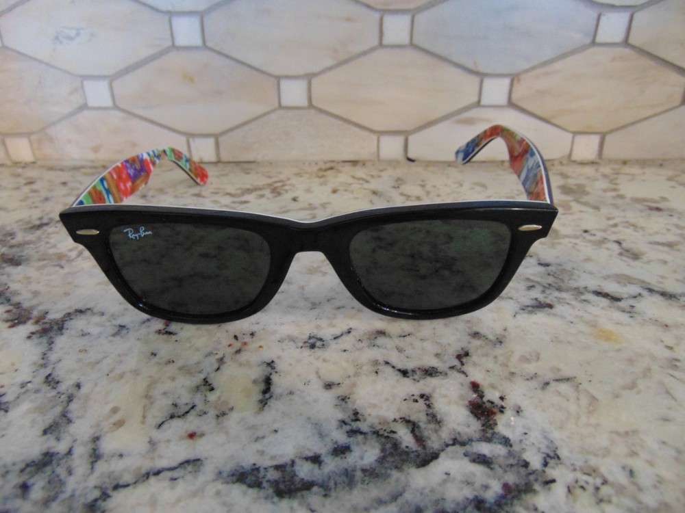 Ray-Ban RB2140 1136 50mm Special Series #11 Sunglasses Rare Prints Frames Italy