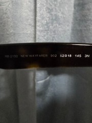Ray-Ban RB 2132 901L New Wayfarer Black-Crystal Green Sunglasses