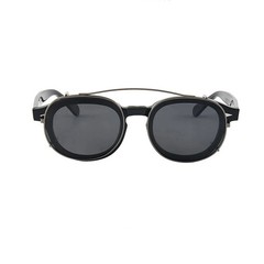 Polarized Clip On Sunglasses Oval UV400 Vintage Metal Frame Outdoor Wear