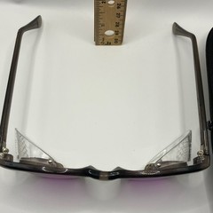 Z87.1 Square Gray Frame Purple Lens Sunglasses with Side Shields 147mm