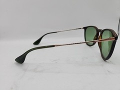 Pre-Owned Ray Ban Erika RB41716393/2 Polished Havana/Green Lenses Sunglasses