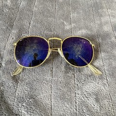 Ray-Ban RB3447 Round Metal Gold Color Sunglasses 53-18-138 Italy *Read*